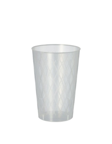 Vasos de sidra plástico traslúcido irrompible PP 250 ml
