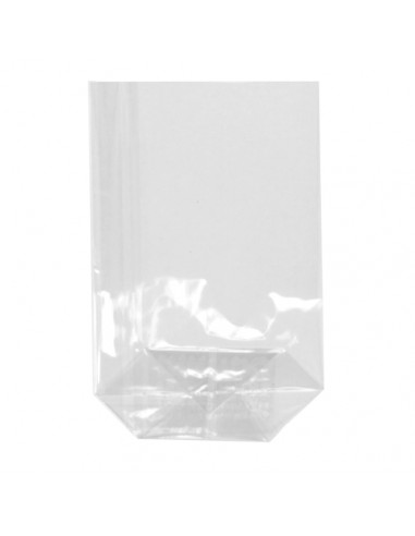 Bolsas pastelería plástico celofán color transparente 23,5 x 14,5 x 5,8 cm