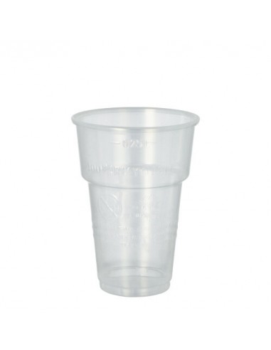 Vasos para cerveza plástico PP transparente 250 ml
