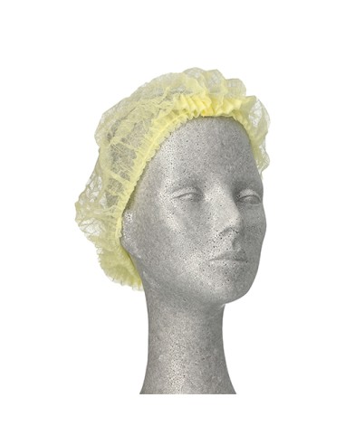 Redes de cabelo papel amarelo descartáveis Clip Ø 53 cm