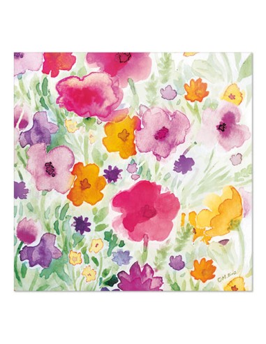 Servilletas de papel decoradas estampado floral 33 x 33 cm