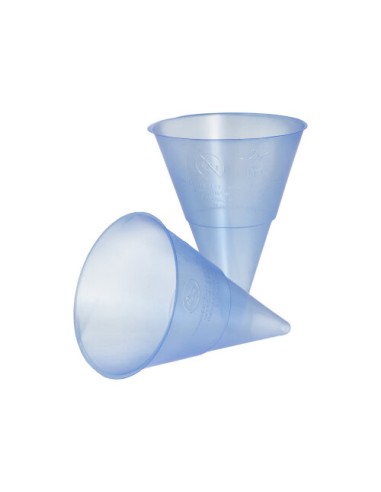 Copos cônicos para água plástico cor azul 115 ml