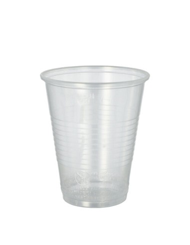 Vasos de plástico transparente con borde redondeado 300ml