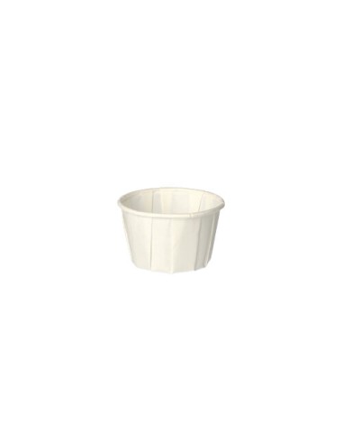 Salseras de papel blanco desechables y compostables 60ml Pure