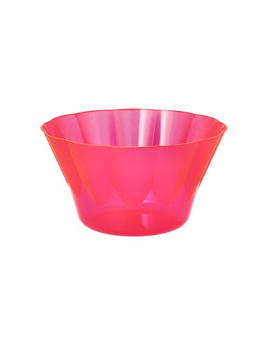 Tarrinas plástico para postre o helado color rosa 400ml