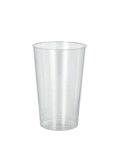 Vasos de plástico color transparente resistentes 300ml