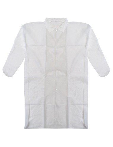Vestidos para visitantes en PP descartáveis cor branco 120 x 68 cm M