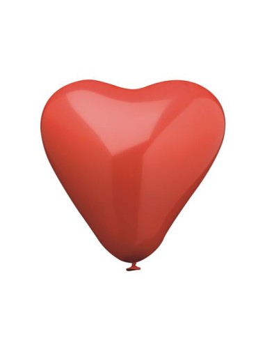 Globos forma de corazón color rojo mediano 19 cm