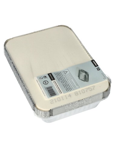 Recipientes de alumínio com tampa cartão laminado PE  0,8 l