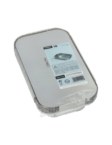 Recipientes de alumínio com tampas cartão laminado PE branco 650 ml