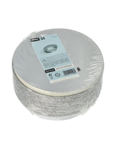 Bandejas de aluminio redondas con tapa cartón blanco laminado 770ml