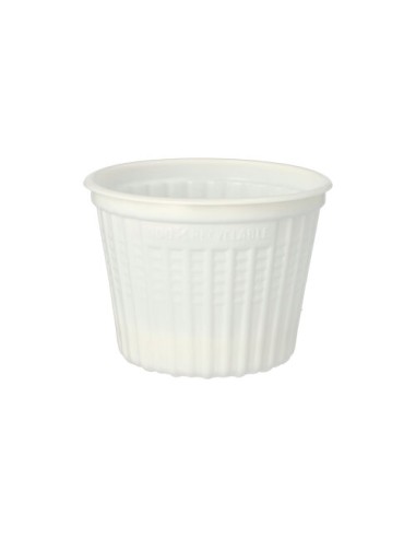 Tigelas sopa plástico branco reutilizável take away 500 ml