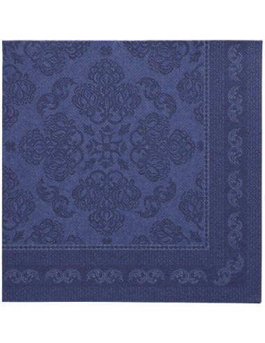 Servilletas de papel decoradas cachemir azul Royal 40 x40
