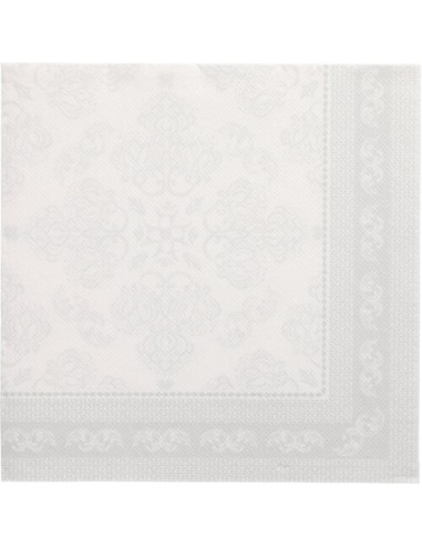 Guardanapos de papel decorados Royal Collection 40 x 40 cm branco Arabesque
