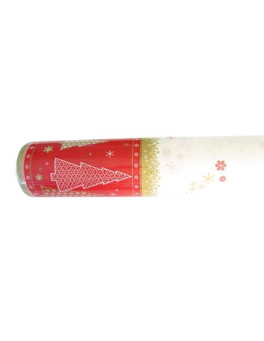 Mantel de papel Airlaid aspecto tela decorado Navidad 25 x 1,8 m