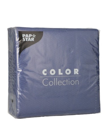 Servilletas de papel económicas color azul oscuro 33 x 33cm