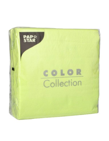 Servilletas de papel económicas color verde limón 33 x 33cm