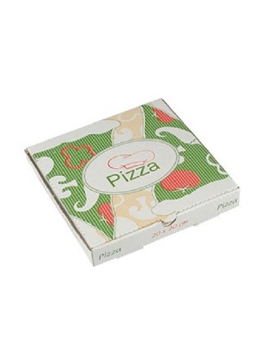 Cajas para pizza cartón decoradas pequeñas 20 x 20 cm Pure