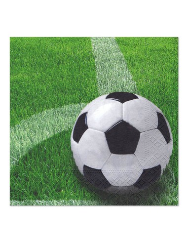 Guardanapos de papel decorado com futebol de qualidade fotográfica 33 x 33 cm