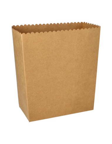 Cajas para palomitas cartón marrón 19 x 15,8 x 8 cm Pure