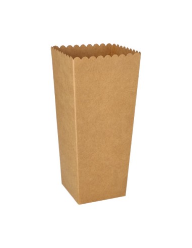 Cajas para palomitas cartón marrón 19,7 x 7x 7 cm Pure