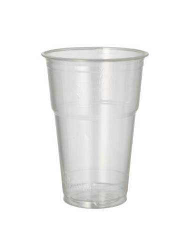 Vasos bioplástico transparente para llevar 400ml borde redondeado