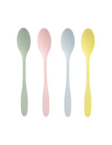 Cucharillas sorbete y helado reutilizables Bio-PP colores pastel 17,5 cm
