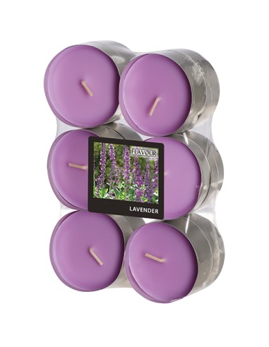 Velas lamparinas aromáticas lavanda cor violeta maxi Ø 58 x24 mm