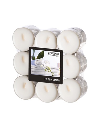 Velas lamparilla perfumadas ropa fresca color blanco Ø 37,5 x 16,6mm
