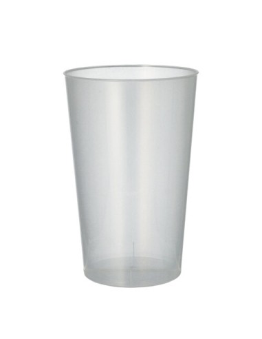 Vasos de plástico duro PP traslúcido irrompible 500ml Ø 9,1 cm