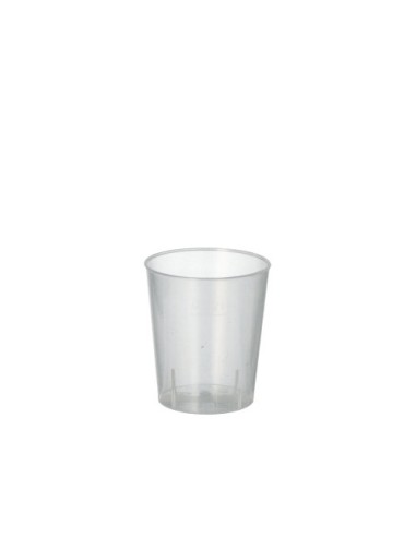 Vasos de chupito plástico duro PP traslúcido irrompibles y reutilizables 20ml