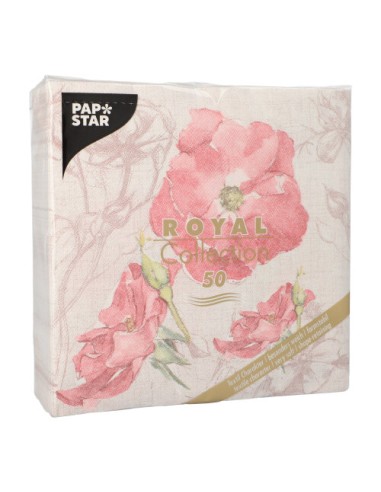 Guardanapos papel decorados Blossom rosa Royal Collection 40 x 40 cm