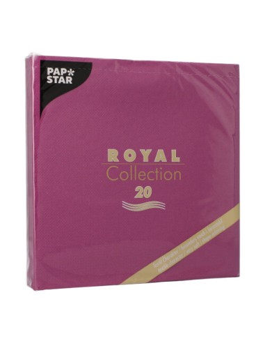 Servilletas papel aspecto tela Royal Collection color morado 40 x 40 cm