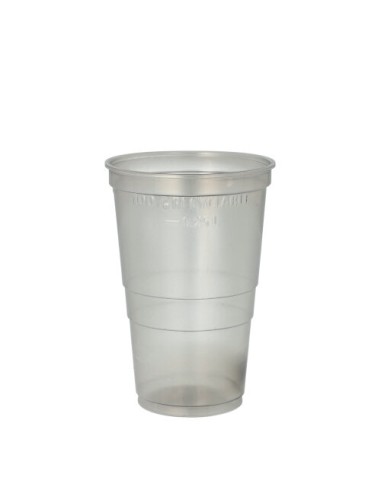 Vasos de plástico reutilizables color gris 250ml