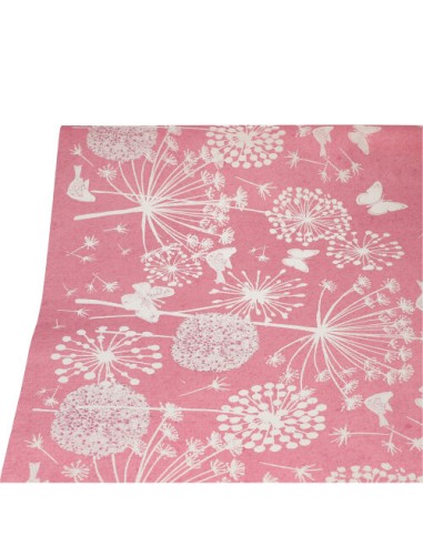 Mantel de papel decorado en rollo color rosa 3 x 1,2 m