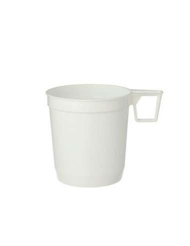 Chávenas de plástico branco grandes descartáveis 250 ml