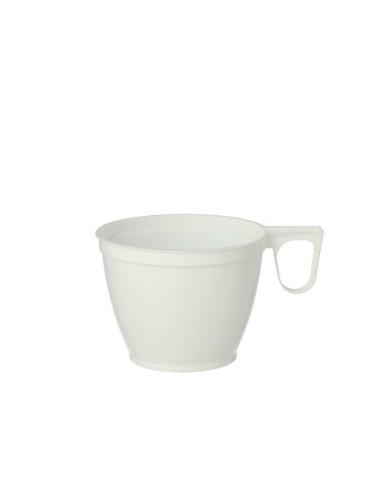 Chávenas de café descartáveis plástico branco 180ml