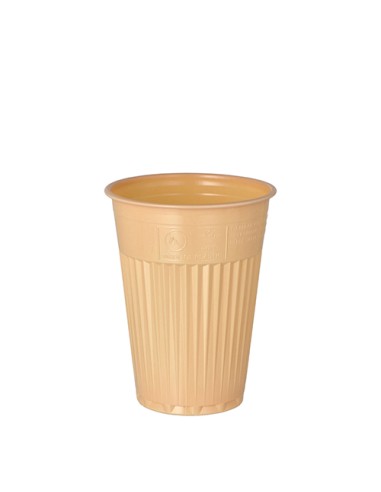 Vasos térmicos para vending de plástico color beig 180ml