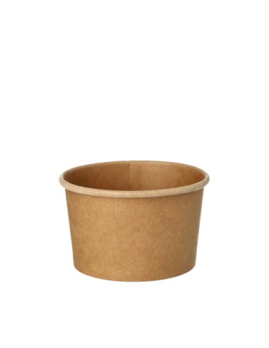 Envases de cartón kraft compostables sin plástico 230 ml