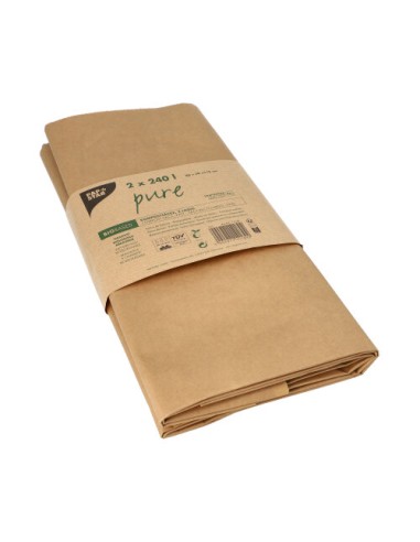 Sacos papel para lixo orgânico compostáveis cor castanho 240l