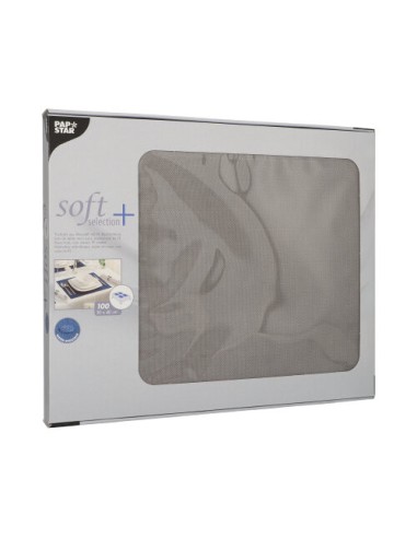 Mantelitos individuales papel impermeable color gris 30 x 40 cm Soft Selection Plus