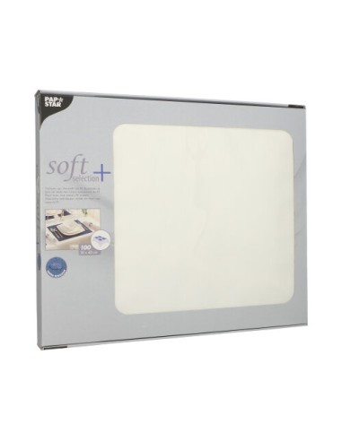 Mantelitos individuales papel impermeable color blanco 30 x 40 cm Soft Selection Plus