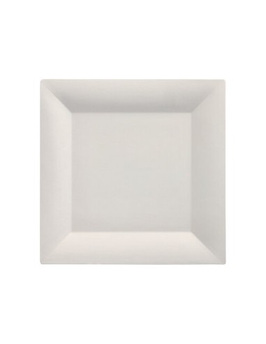 Platos cuadrados caña azúcar color blanco 20,3 x 20,3 cm Pure sin PFAS