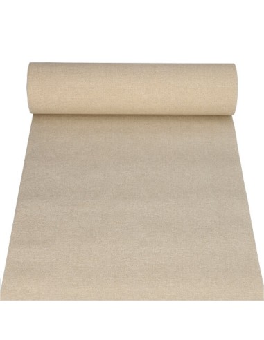 Camino de mesa papel aspecto tejido color arena 24 m x 40 cm Royal Collection Textile