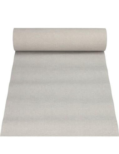 Camino de mesa papel aspecto tejido color gris 24 m x 40 cm Royal Collection Textile