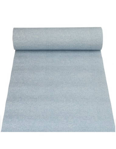 Camino de mesa papel aspecto tejido color azul artico24 m x 40 cm Royal Collection Textile