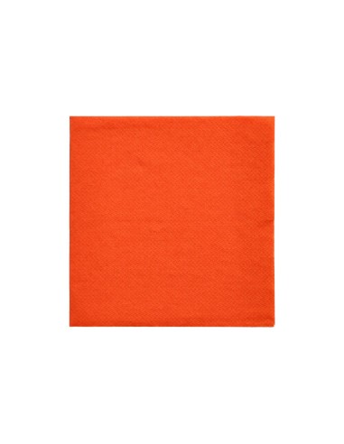 Guardanapos de papel tecido cor laranja 24 x 24 cm 1/4