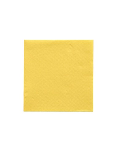 Servilletas de papel tisú color amarillo 24 x 24 cm 1/4 Daily Collection