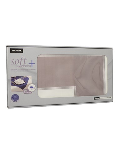 Manteles de papel inpermeables individuales decorados 80 x 80 cm Soft Selection Plus "Frame"