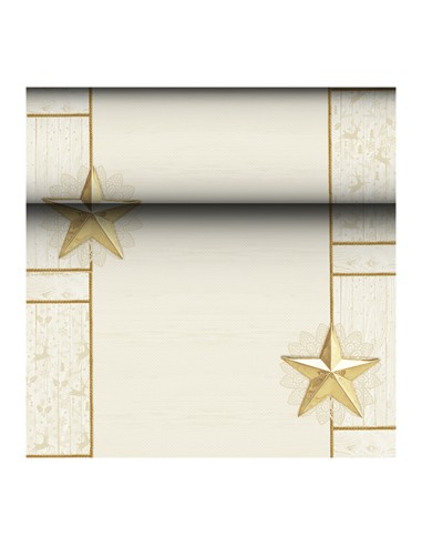 Toalha centro de mesa papel tecido decorado natal 24 m x 40 cm ouro